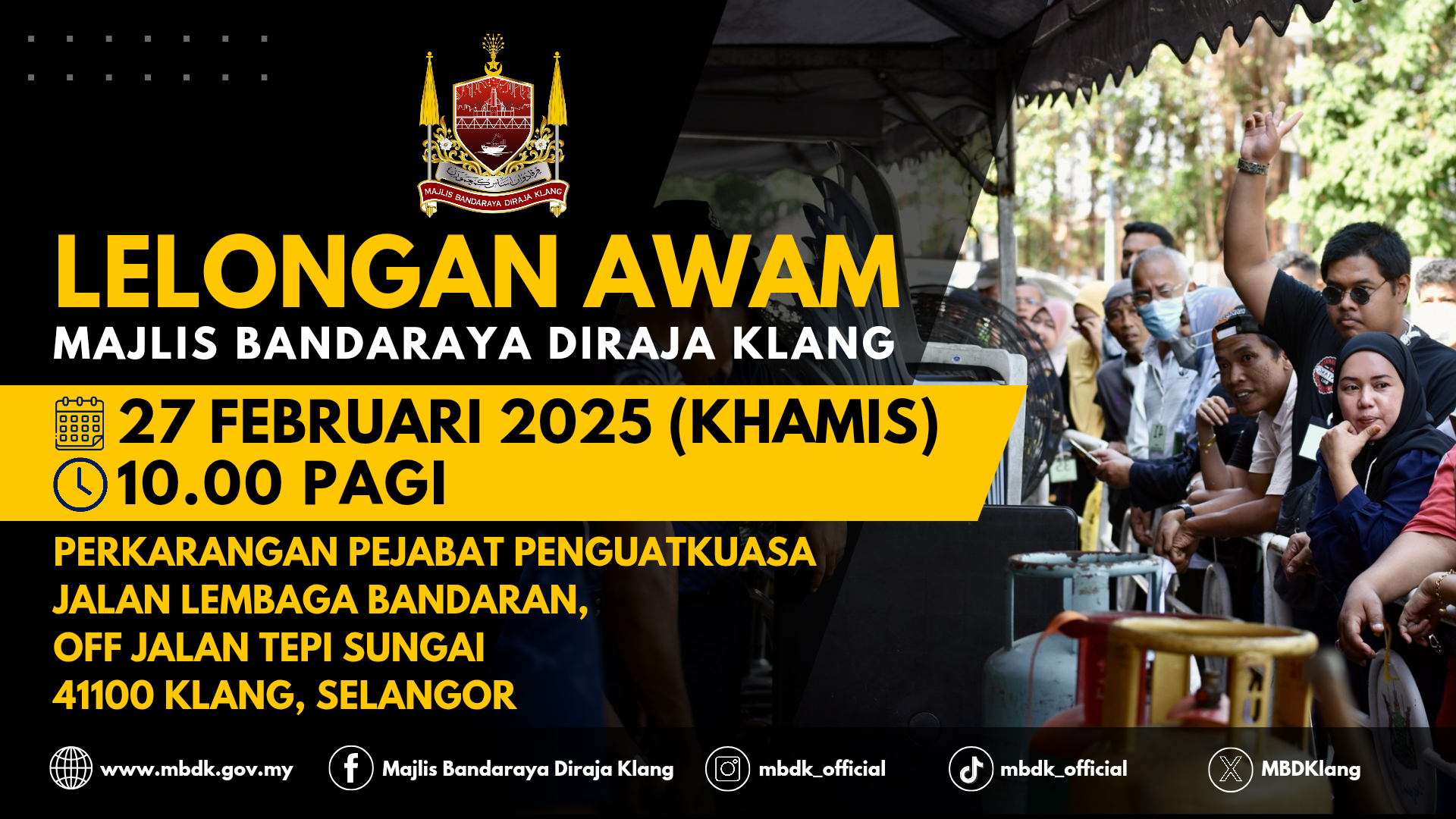 LELONGAN AWAM MAJLIS BANDARAYA DIRAJA KLANG TAHUN 2025