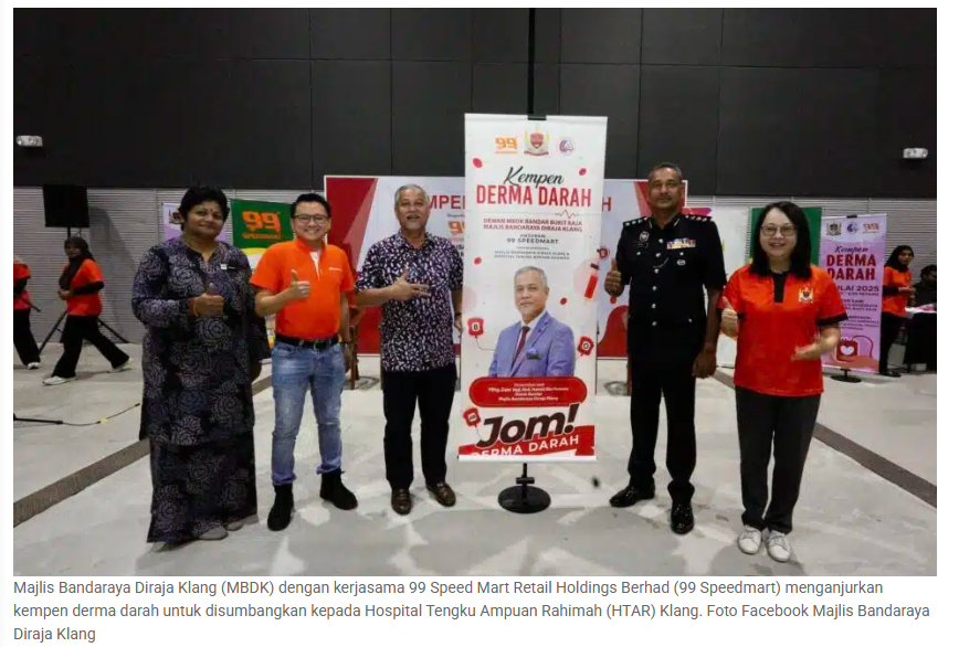 MBDK, 99 Speedmart turun padang sokong kitaran bulanan 3,000 beg darah HTAR