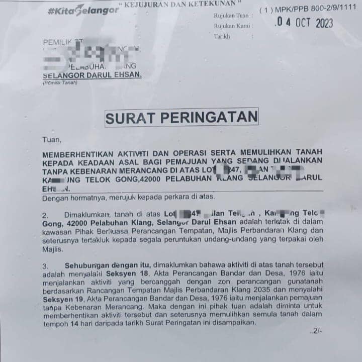 OPERASI PENGUATKUASAAN KILANG TANPA KEBENARAN