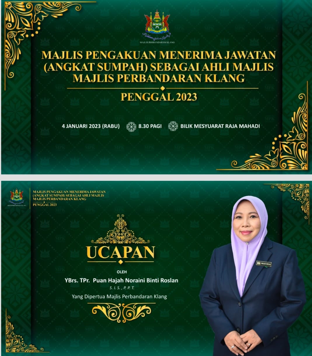 MAJLIS ANGKAT SUMPAH AHLIAHLI MAJLIS, MAJLIS PERBANDARAN KLANG PENGGAL 2023 / 2024