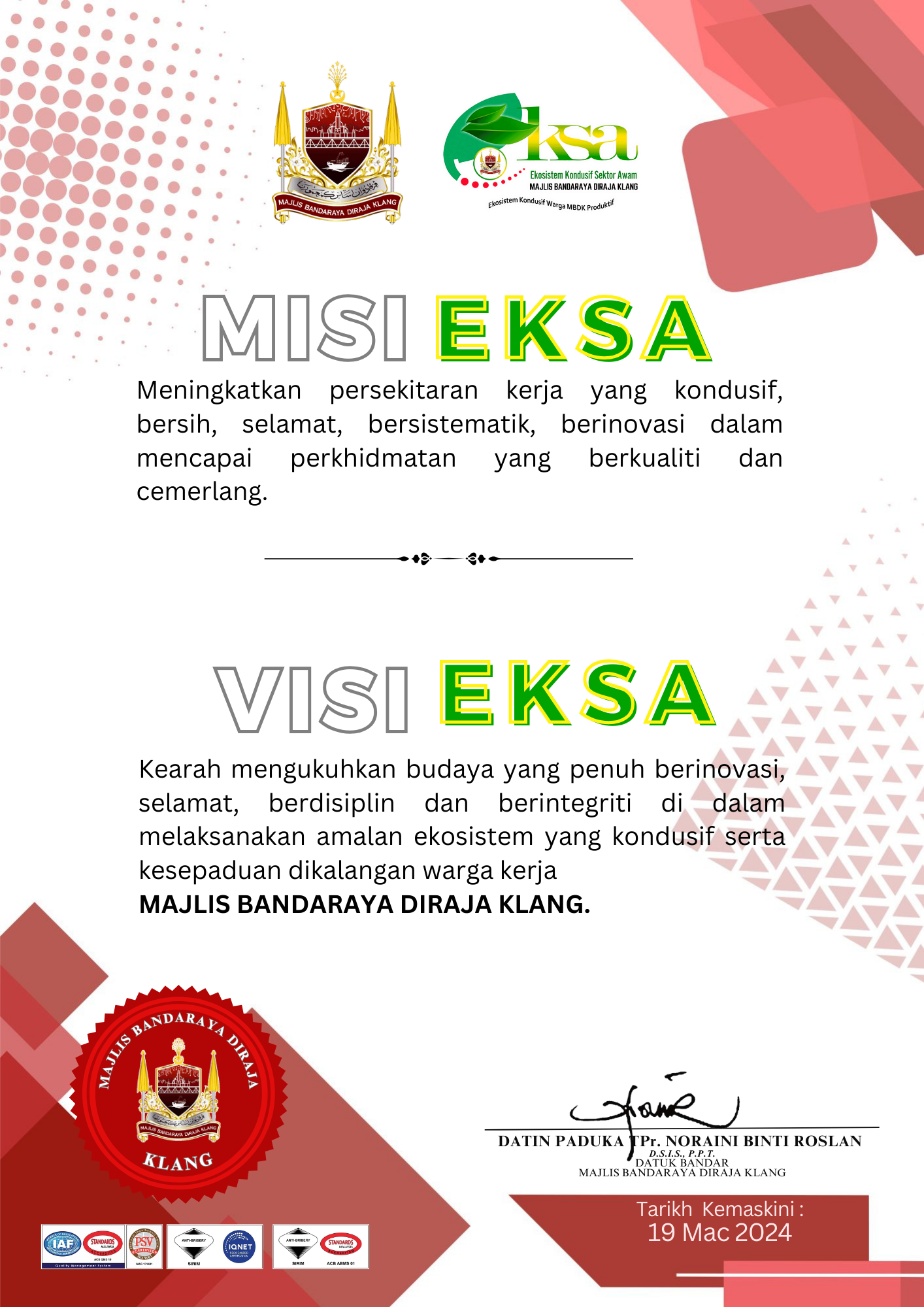 Misi & Visi EKSA