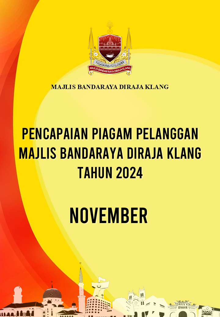 Piagam Pelanggan Majlis Bandaraya Diraja Klang Bulan November 2024