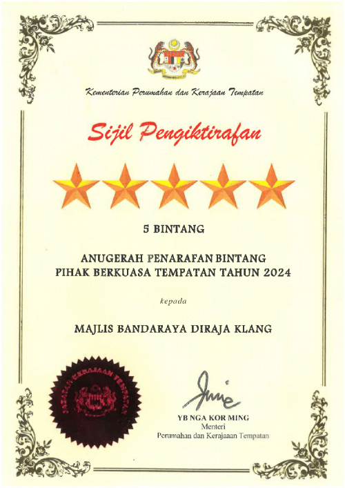 LOCAL AUTHORITY STAR RATING SYSTEM AWARD (SPB-PBT) YEAR 2024