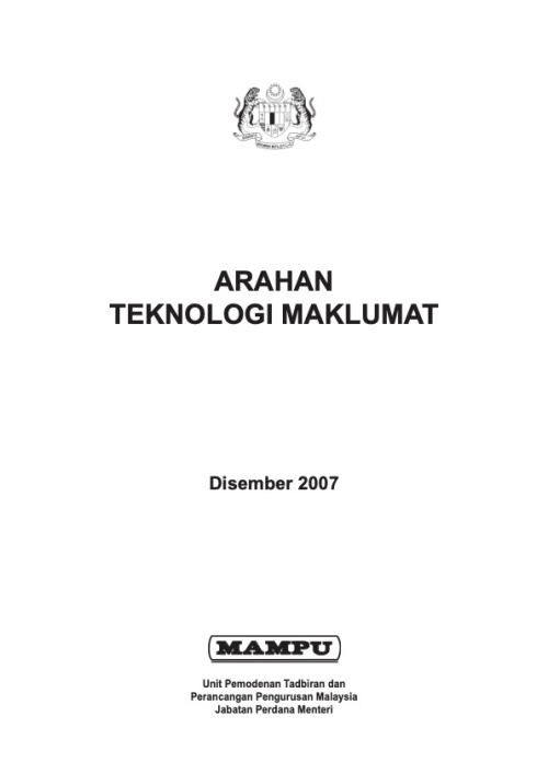 MAMPU Information Technology Directive (2007 edition)