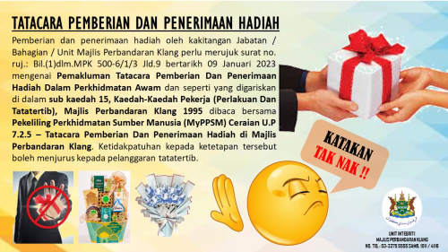 Poster Polisi Penerimaan Hadiah