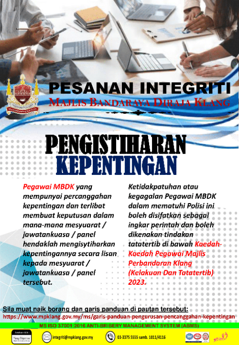 POSTER PENGISTIHARAN KEPENTINGAN